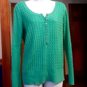 Eddie Bauer long-sleeved cable knit sweater